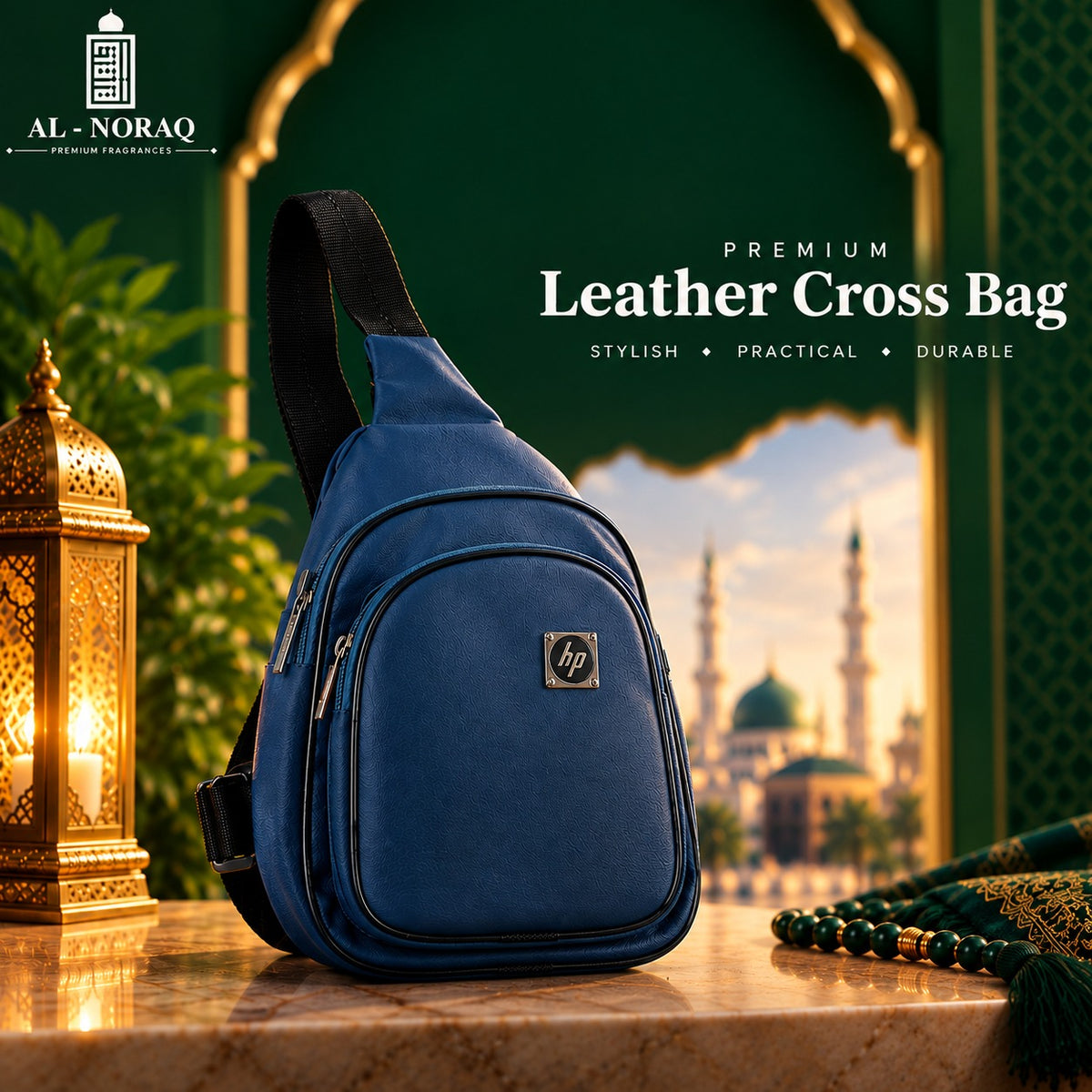 Al Noraq Premium Leather-Style Crossbody Bag – Stylish Travel & Everyday Bag