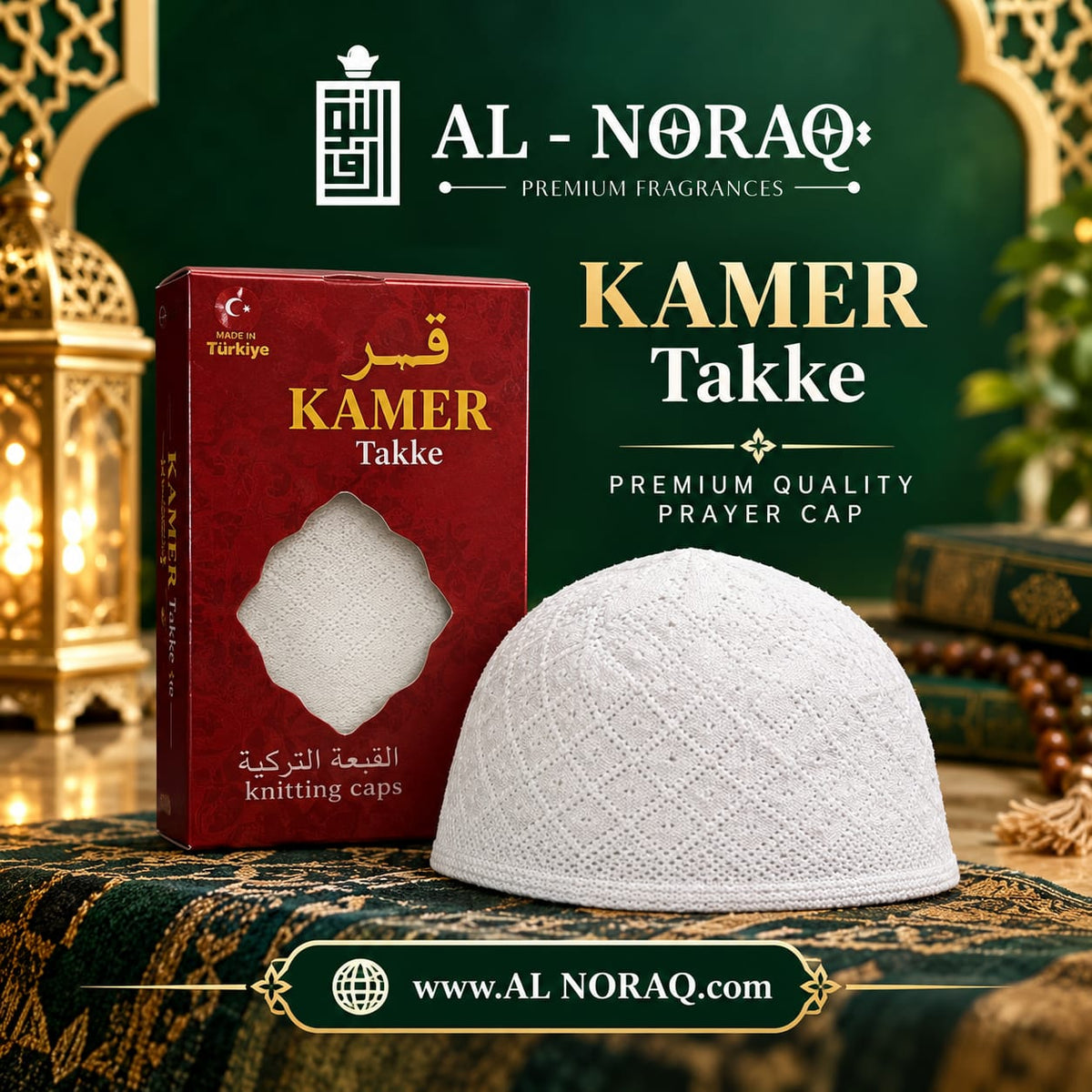 Al Noraq Kamer Takke – Premium Traditional Prayer Cap for Men