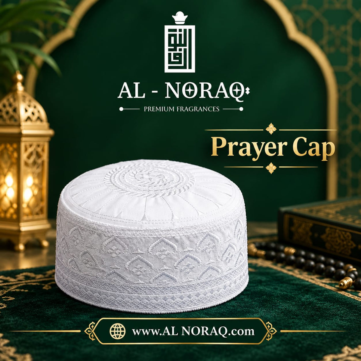 Al Noraq Premium Prayer Cap – Traditional Islamic Cap for Men