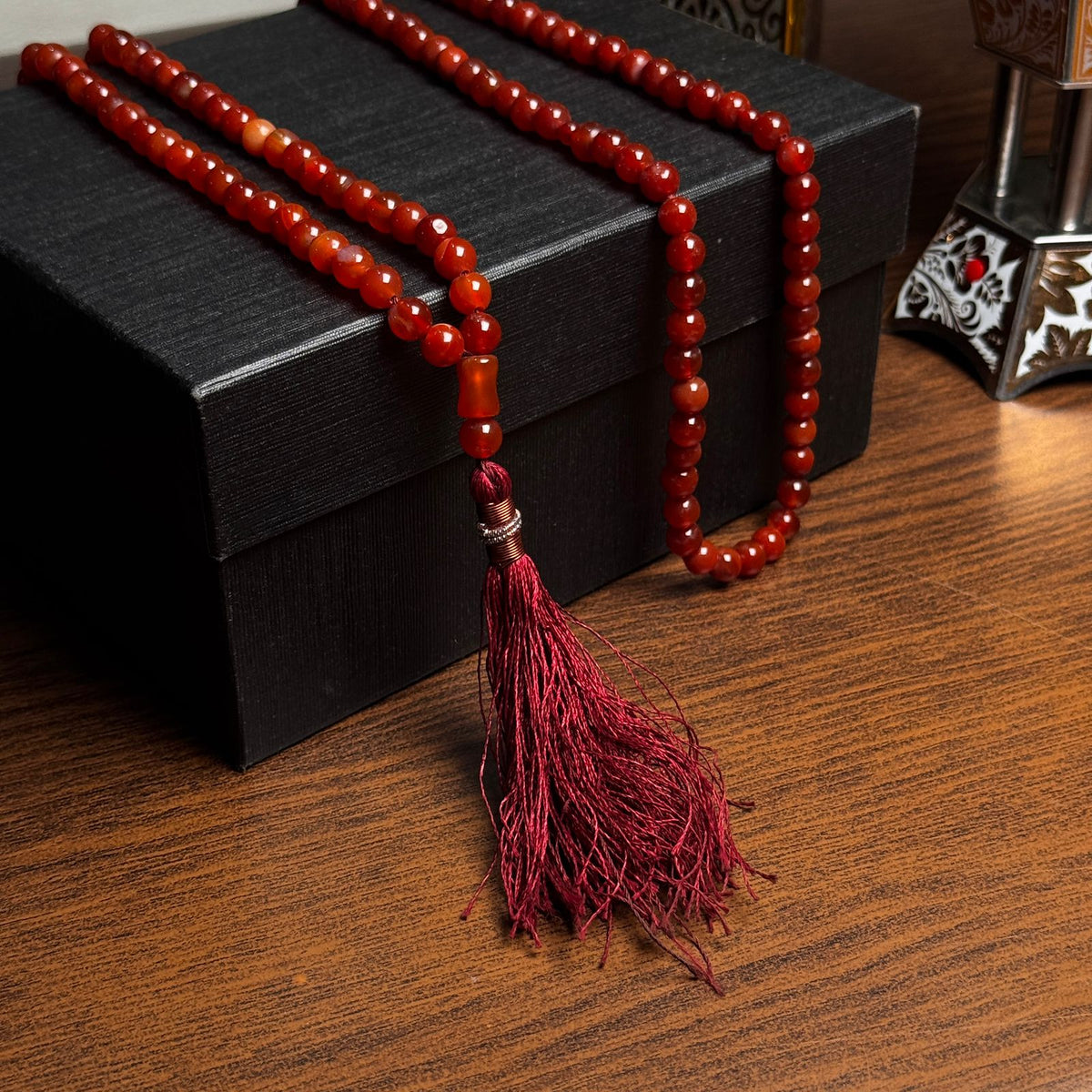 Al Noraq Aqeeq Tasbih – 100 Dana Premium Prayer Beads